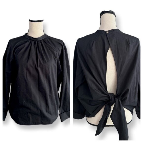 Maje cotton tie back cotton blouse size 1 - Picture 1 of 8